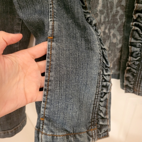 Denim Ruffle Jacket - Picture 7 of 7